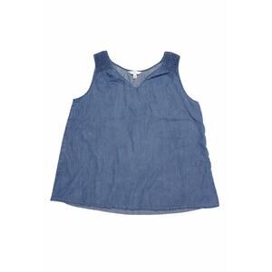 Chambray Sleeveless Tank Top – Size S (4–6)